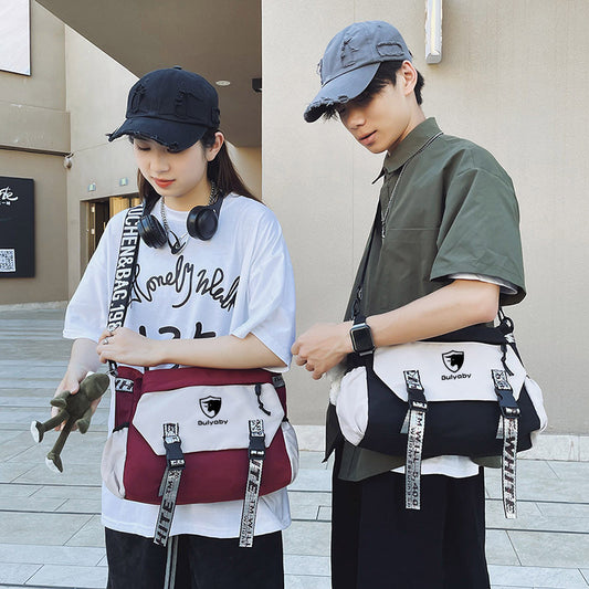 Fashionable Men's and Women's Canvas Crossbody Bag Single Shoulder Bag for Couple Crossbody Bags