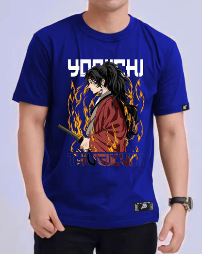 YORIICHI TSUGIKUNI DEMON SLAYER VERSION 2 ROUND NECK REGULAR FIT ANIME PREMIUM DESIGN