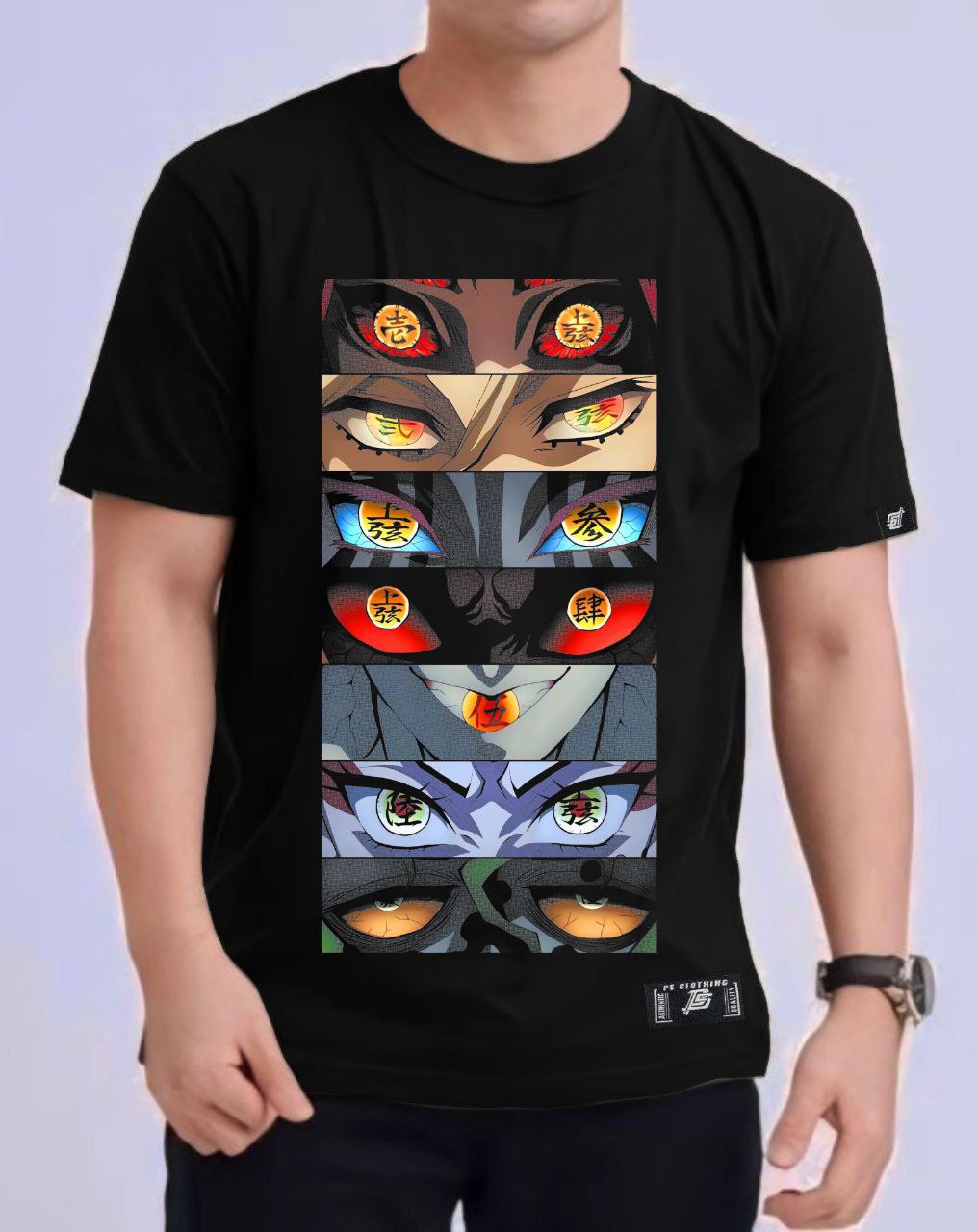 DEMON SLAYER "DEMONS EYES" ROUND NECK REGULAR FIT ANIME PREMIUM DESIGN