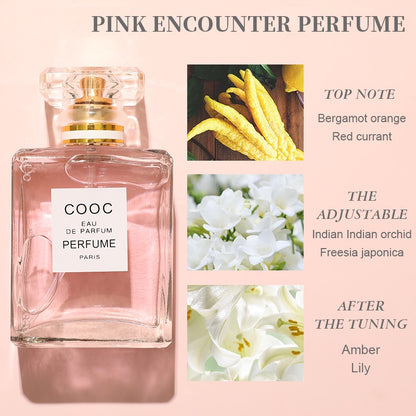 COOC Perfume 50ml Long Lasting Scent Oil Fragrance Light EDP Incense Spray Bottle Pink