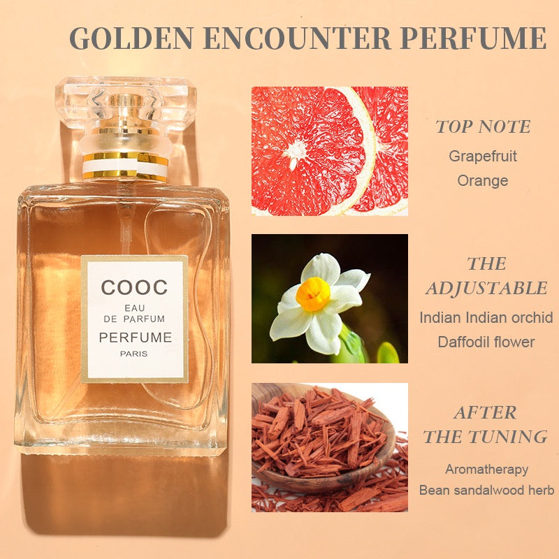 COOC Perfume 50ml Long Lasting Scent Oil Fragrance Light EDP Incense Spray Bottle Yellow