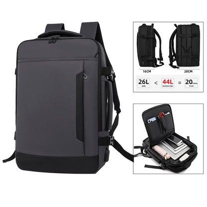 16 inch laptop backpack waterproof travel bag for men's daily commuting expandable outdoor bagpack