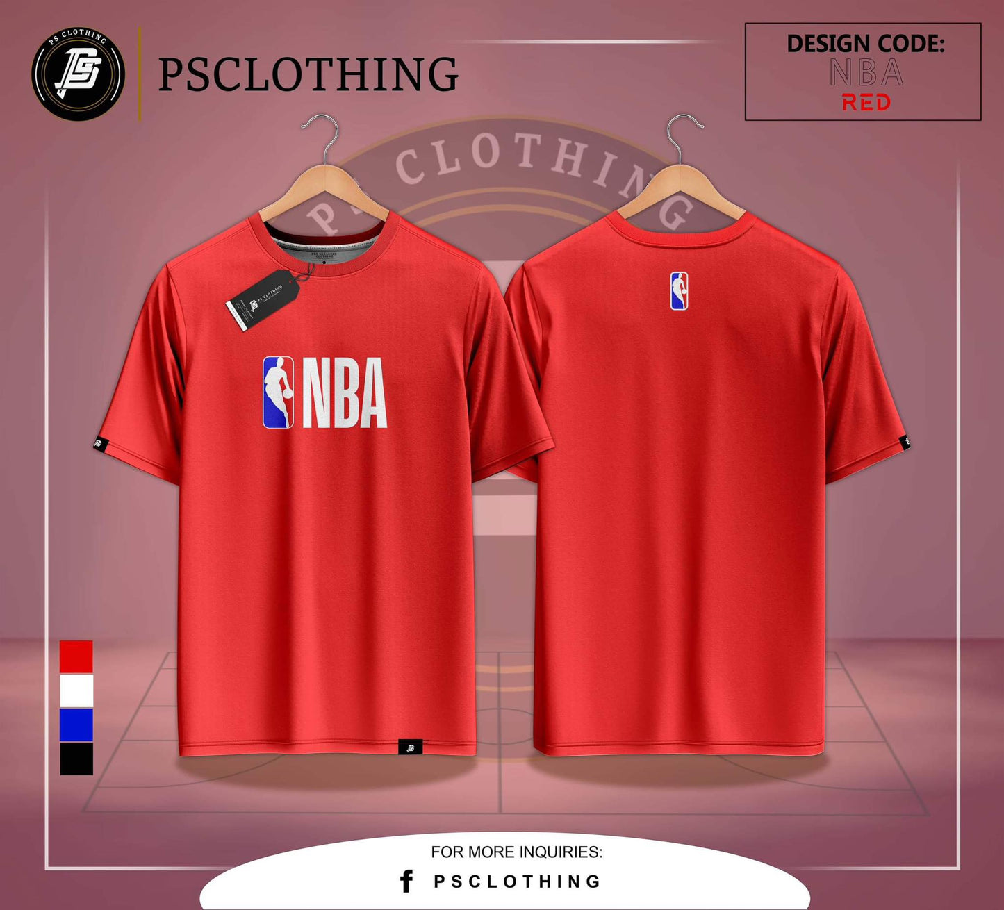 NBA LOGO SHIRT RED