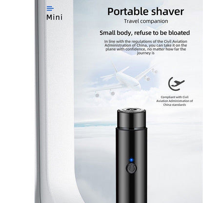 Portable Electric Shaver For Men Rechargeable Trimmer Travel Mini Razor Beard Knife