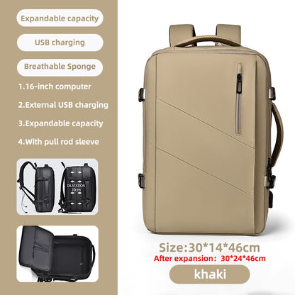 16 inch Laptop Backpacks USB charging Travel bag Men Scalable Outdoor Waterproof Luggage Bagpack