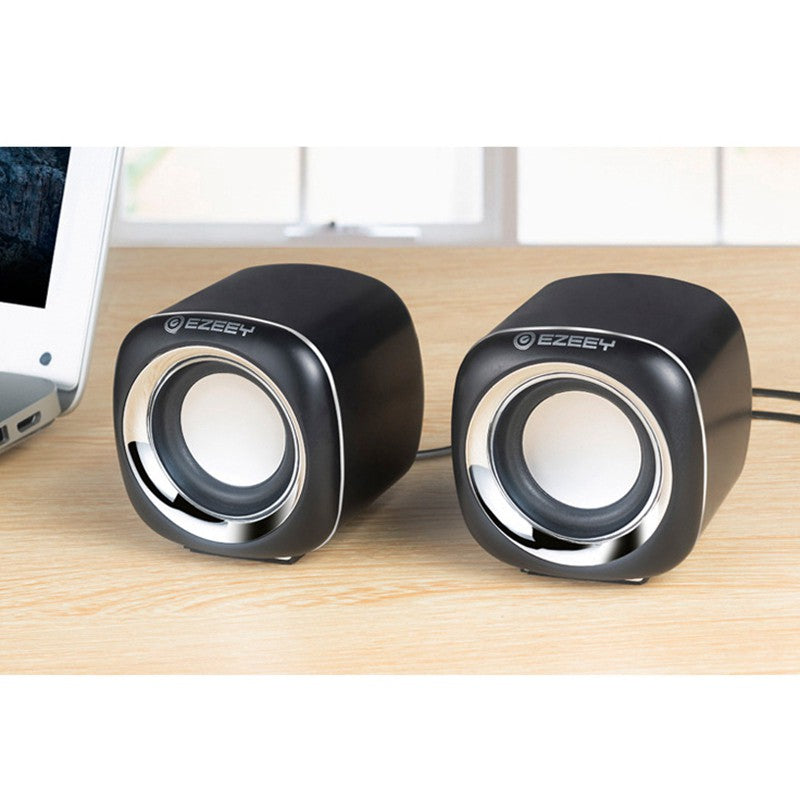 【XMT】EZEEY Mini Computer Speakers Stereo USB Wired Powered for PC/Laptops/Smartphone Multimedia Speaker