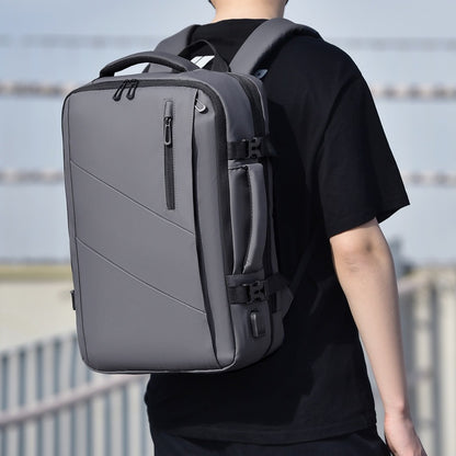 16 inch Laptop Backpacks USB charging Travel bag Men Scalable Outdoor Waterproof Luggage Bagpack