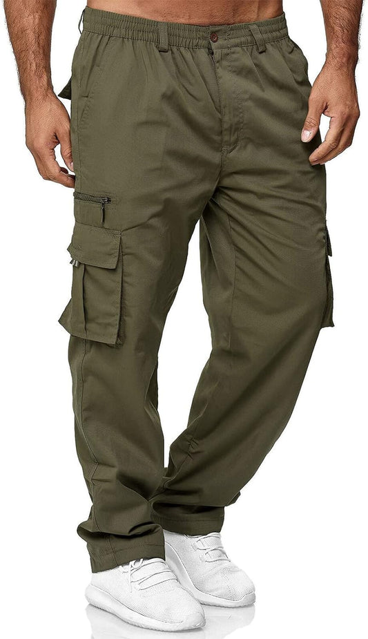 Men Outdoor Cargo Pants Lightweight Tactical Pants Green