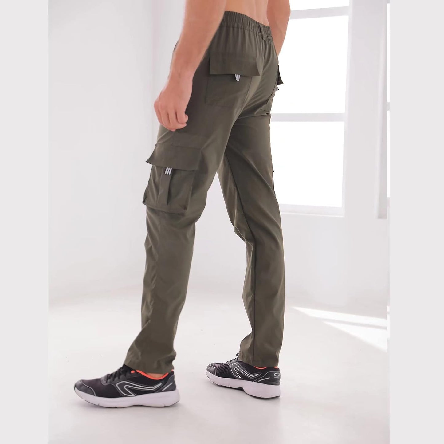 Men Outdoor Cargo Pants Lightweight Tactical Pants Green