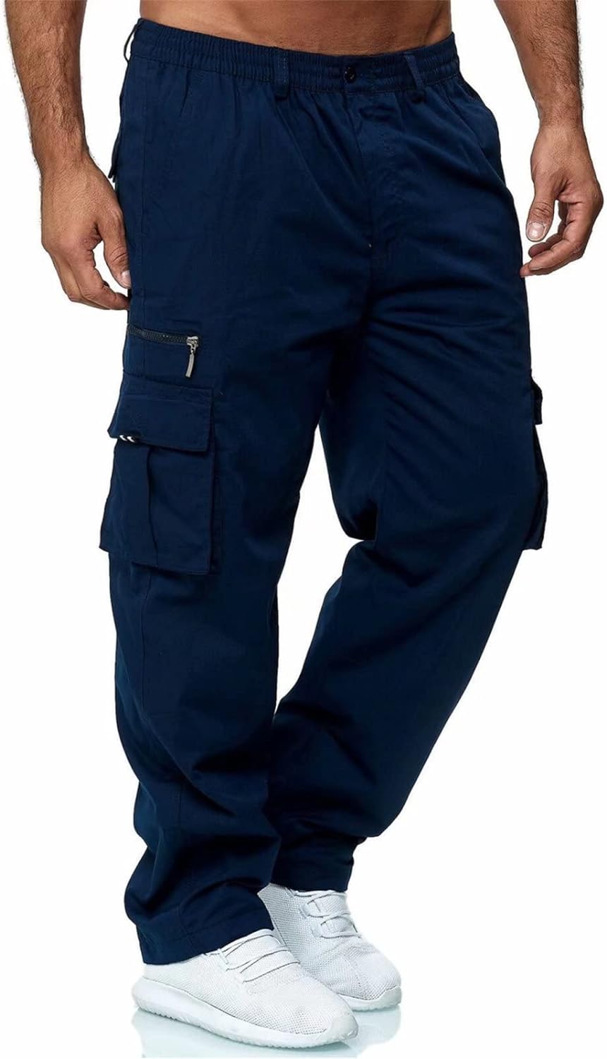 Men Outdoor Cargo Pants Lightweight Tactical Pants Blue