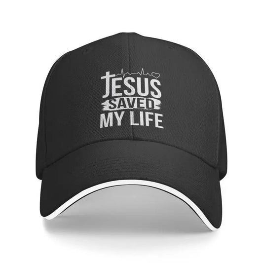 Jesus Saved My Life Baseball Cap Men Women Adjustable Christ Religion Christian Faith