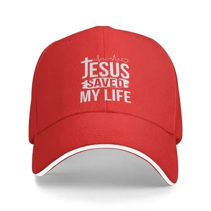 Jesus Saved My Life Baseball Cap Men Women Adjustable Christ Religion Christian Faith