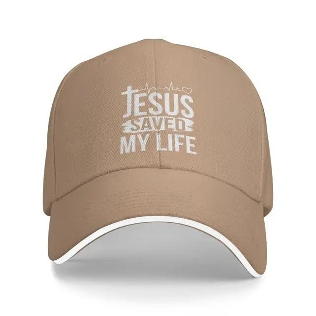 Jesus Saved My Life Baseball Cap Men Women Adjustable Christ Religion Christian Faith