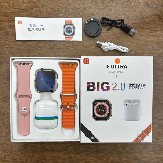 i8 Ultra Smart Watch 2 In 1 TWS Bluetooth Earphone