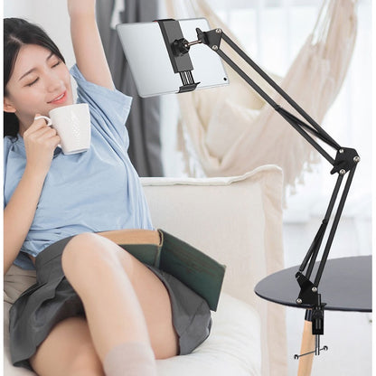 Desktop Bed Lazy Bracket Phone Stand Metal Clamp 360 Rotating Long Arms Flexible Mobile Phone Holder