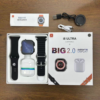 i8 Ultra Smart Watch 2 In 1 TWS Bluetooth Earphone