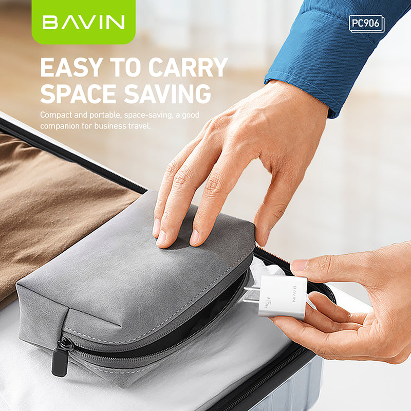 BAVIN PC906 15W Fast Charging Travel Adapter Charger W/ 3 Output USB 3.0A