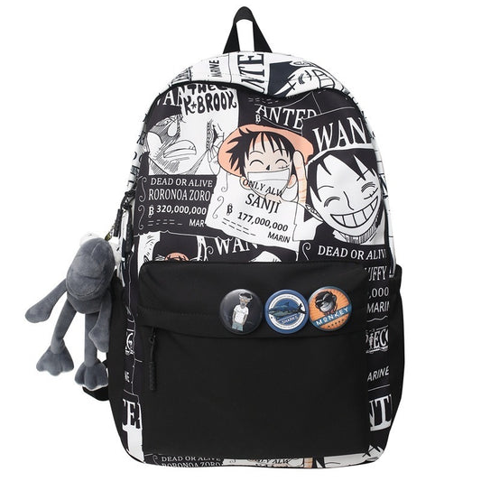 Anime One Piece School Waterproof Backpack