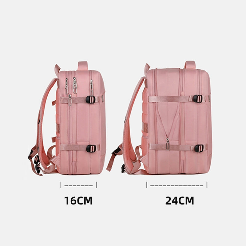 Large capacity bagpack expandable women's bag USB charging travel backpack waterproof Luggage bag