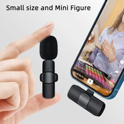 K9 Wireless Microphone for iphone /andriod Lavalier Microphone Live Vlogging Microphone for Video Recoding Interview