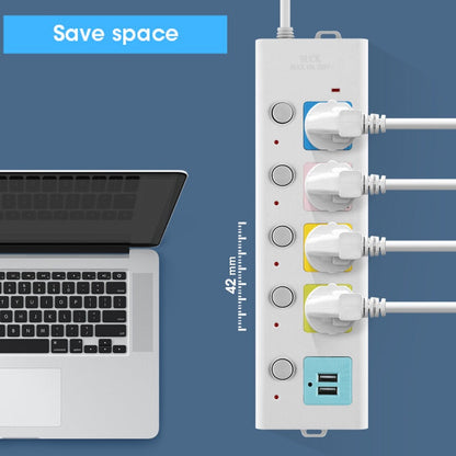 Zeus Multi-Function Socket with 4 Power Socket AND 2 USB Ports