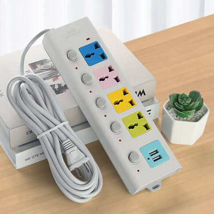 Zeus Multi-Function Socket with 4 Power Socket AND 2 USB Ports