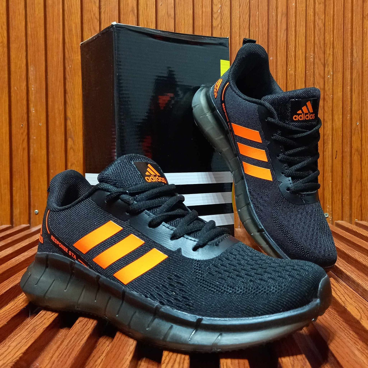 Adidas Running Shoes "Black Orange" (WOMEN)