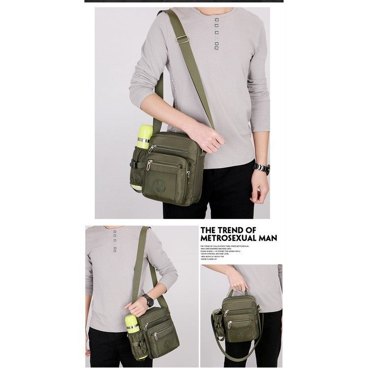 C&JY Fashion Men's Nylon Shoulder Bag Messenger Bag Casual Waterproof Outdoor Backpack