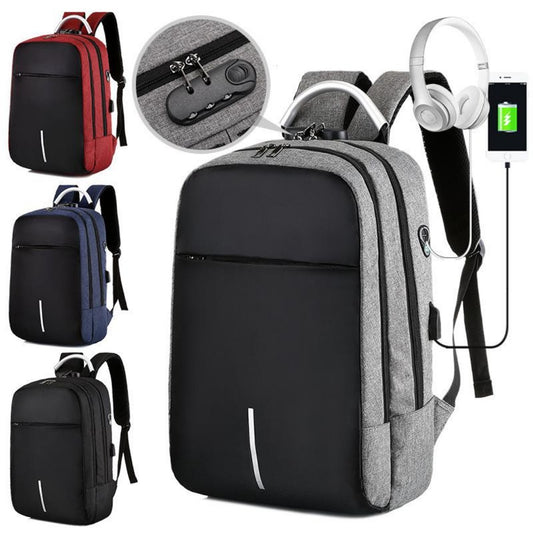 Men Multifunction Anti Theft Backpack Laptop Usb Charging Backpacks Waterproof Travel Bag