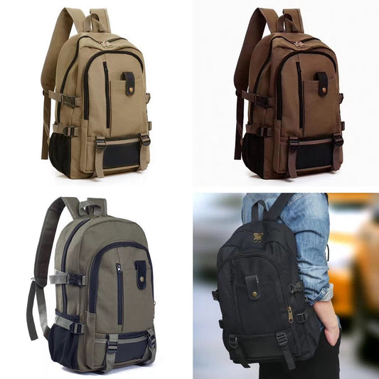 Men's Trendy Large Capacity Canvass Backpack