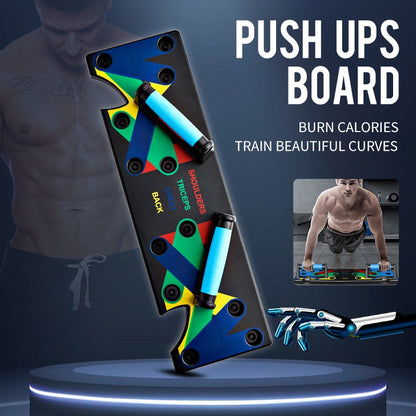 12 In 1 Body Building Push Up Rack Board System Fitness Comprehensive Exercise Workout Training