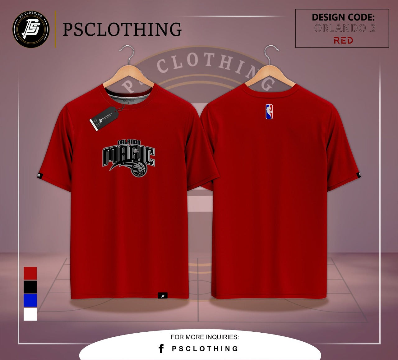 NBA SHIRT ORLANDO MAGIC RED VERSION 2