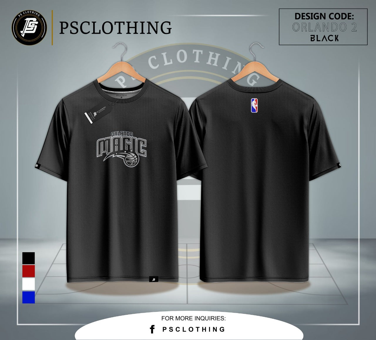 NBA SHIRT ORLANDO MAGIC BLACK VERSION 2