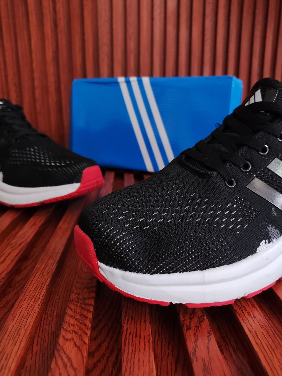 Adidas Running Shoes "BLACK WHITE"