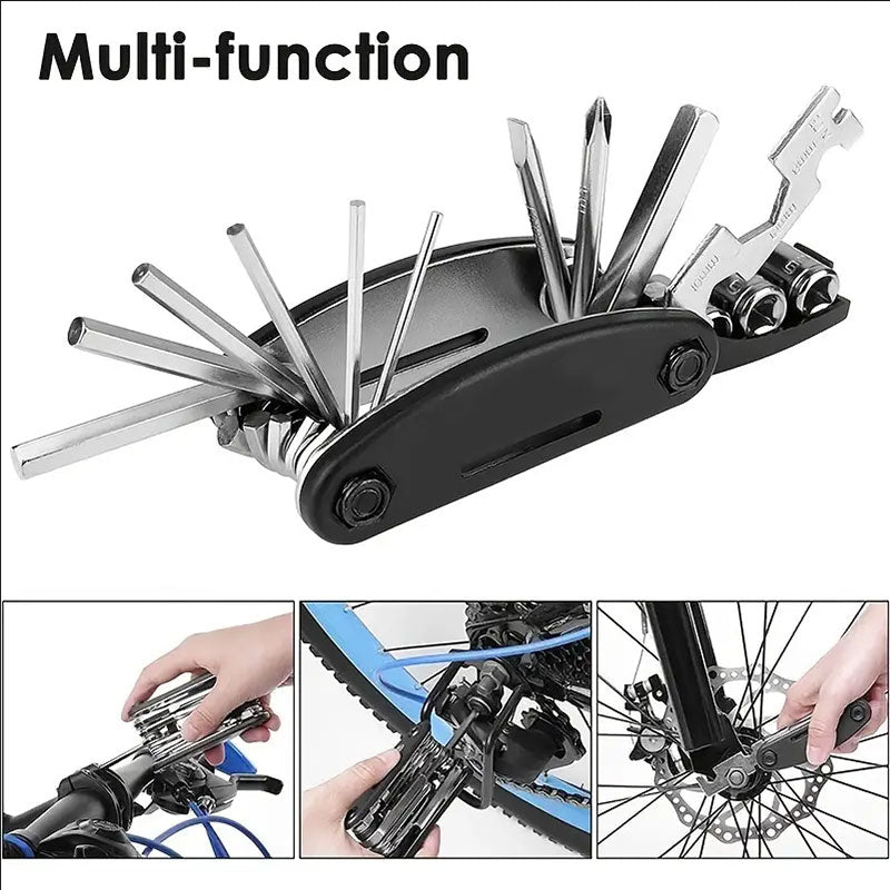 MTB Bike 16 in 1 Tools Road Bicycle Allen Wrench Pocket Tools Repair Tool set Multifunction Tools