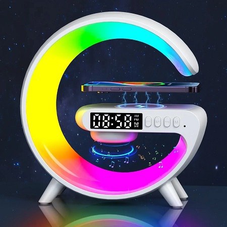 G63 Intelligent Speaker Smart Light Sound Machine Wireless Speaker Charging Phone & AlarmClock RGB