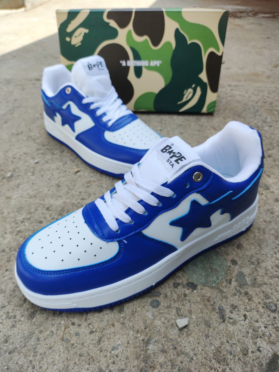 A Bathing Ape Bape Sta Low Royal Blue