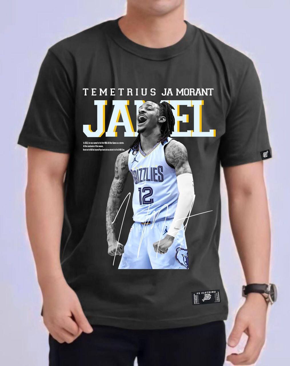 NBA JA MORANT VERSION 2 ROUND NECK REGULAR FIT PREMIUM DESIGN