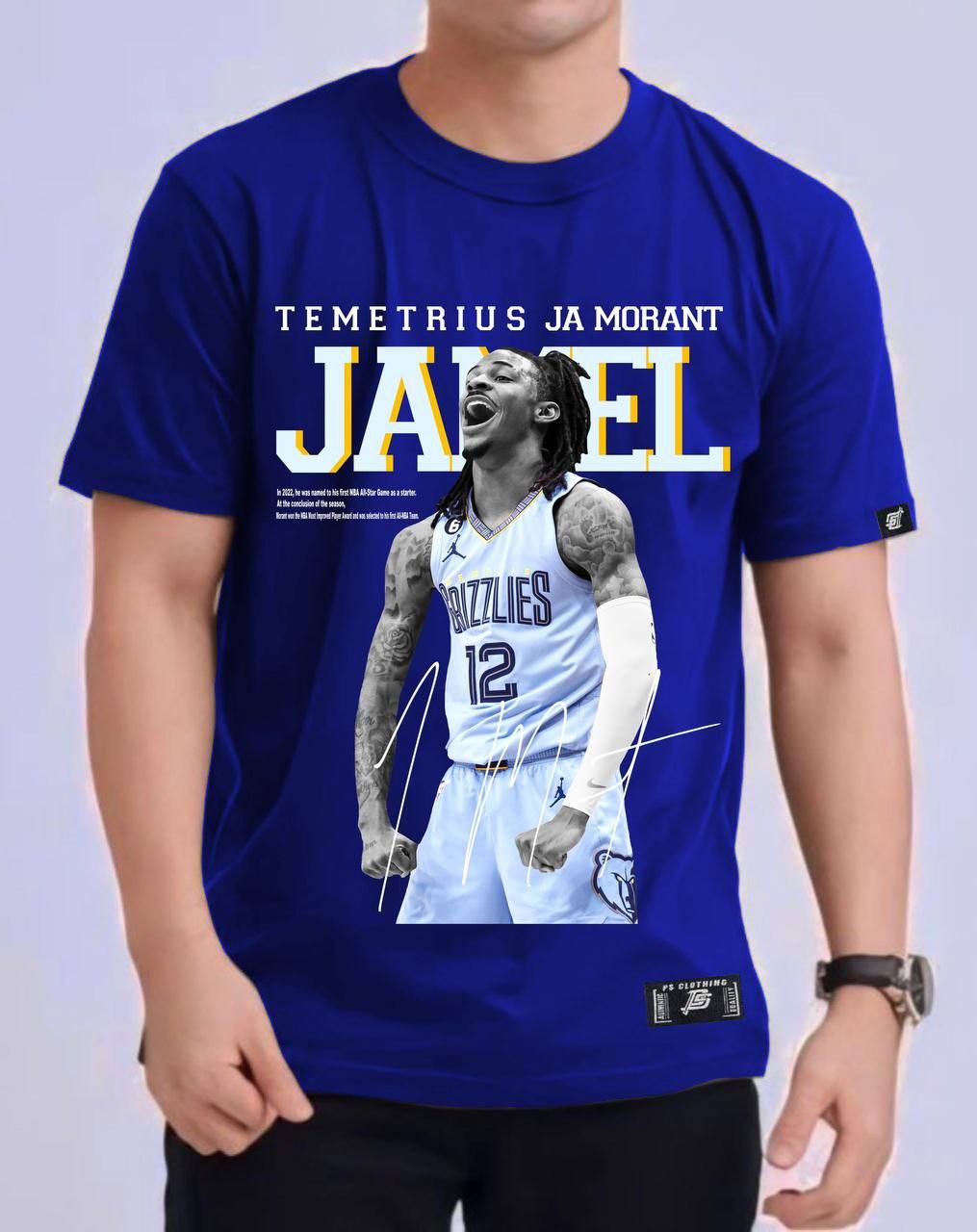 NBA JA MORANT VERSION 2 ROUND NECK REGULAR FIT PREMIUM DESIGN