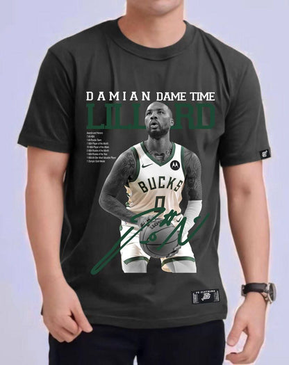 NBA DAMIAN LILLARD "DAME TIME" ROUND NECK REGULAR FIT PREMIUM DESIGN