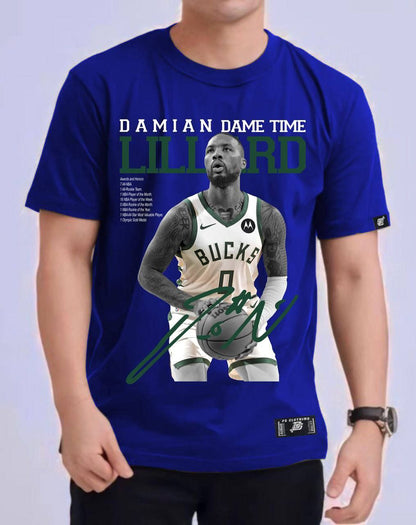 NBA DAMIAN LILLARD "DAME TIME" ROUND NECK REGULAR FIT PREMIUM DESIGN