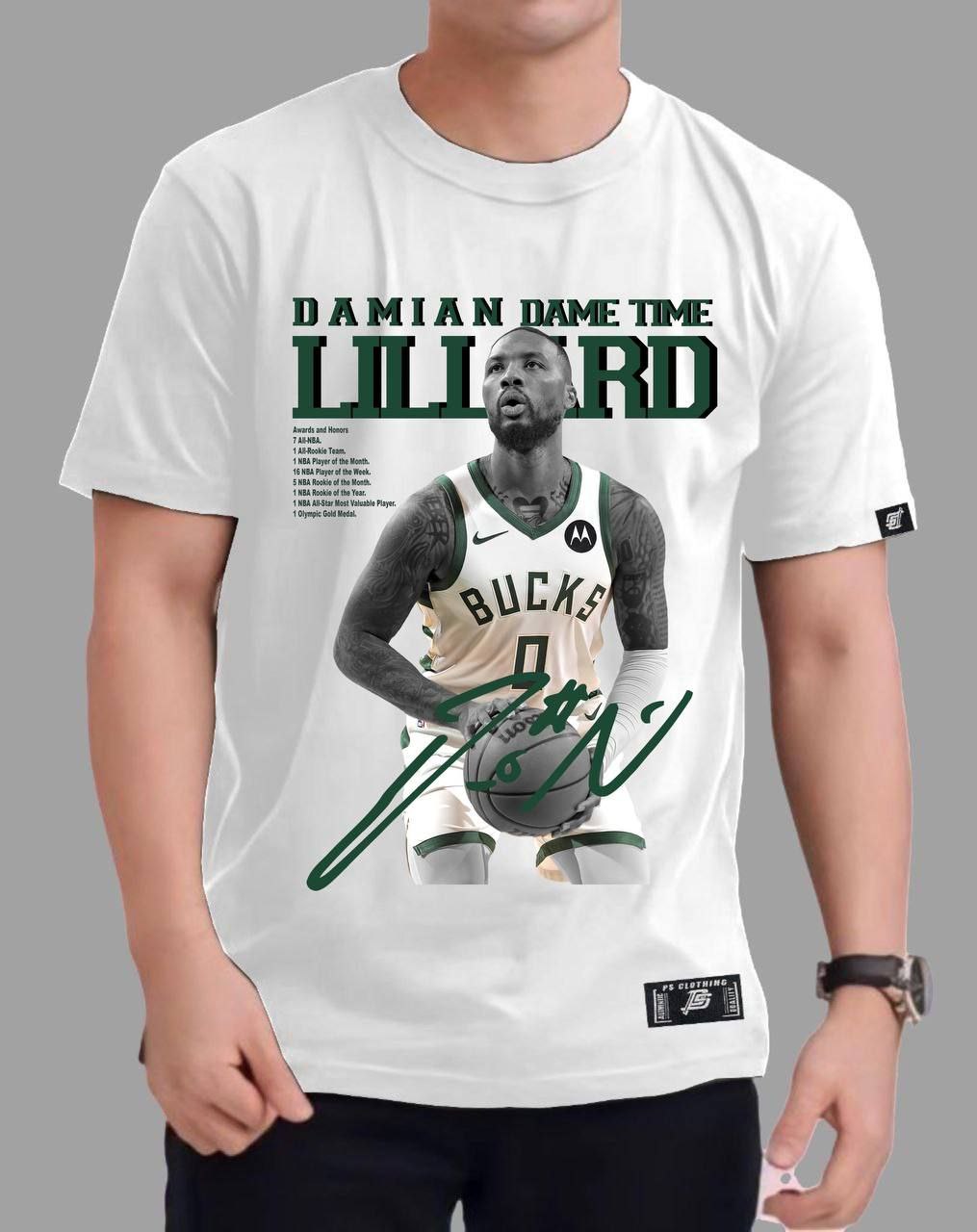 NBA DAMIAN LILLARD "DAME TIME" ROUND NECK REGULAR FIT PREMIUM DESIGN