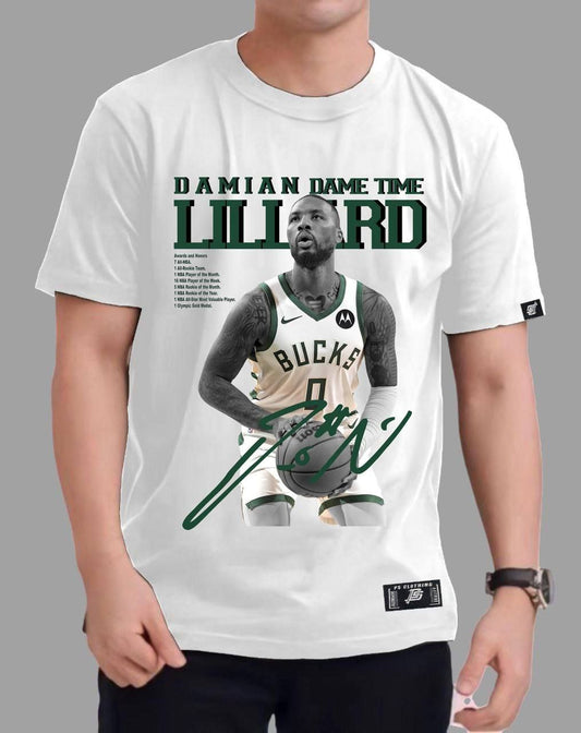 NBA DAMIAN LILLARD "DAME TIME" ROUND NECK REGULAR FIT PREMIUM DESIGN