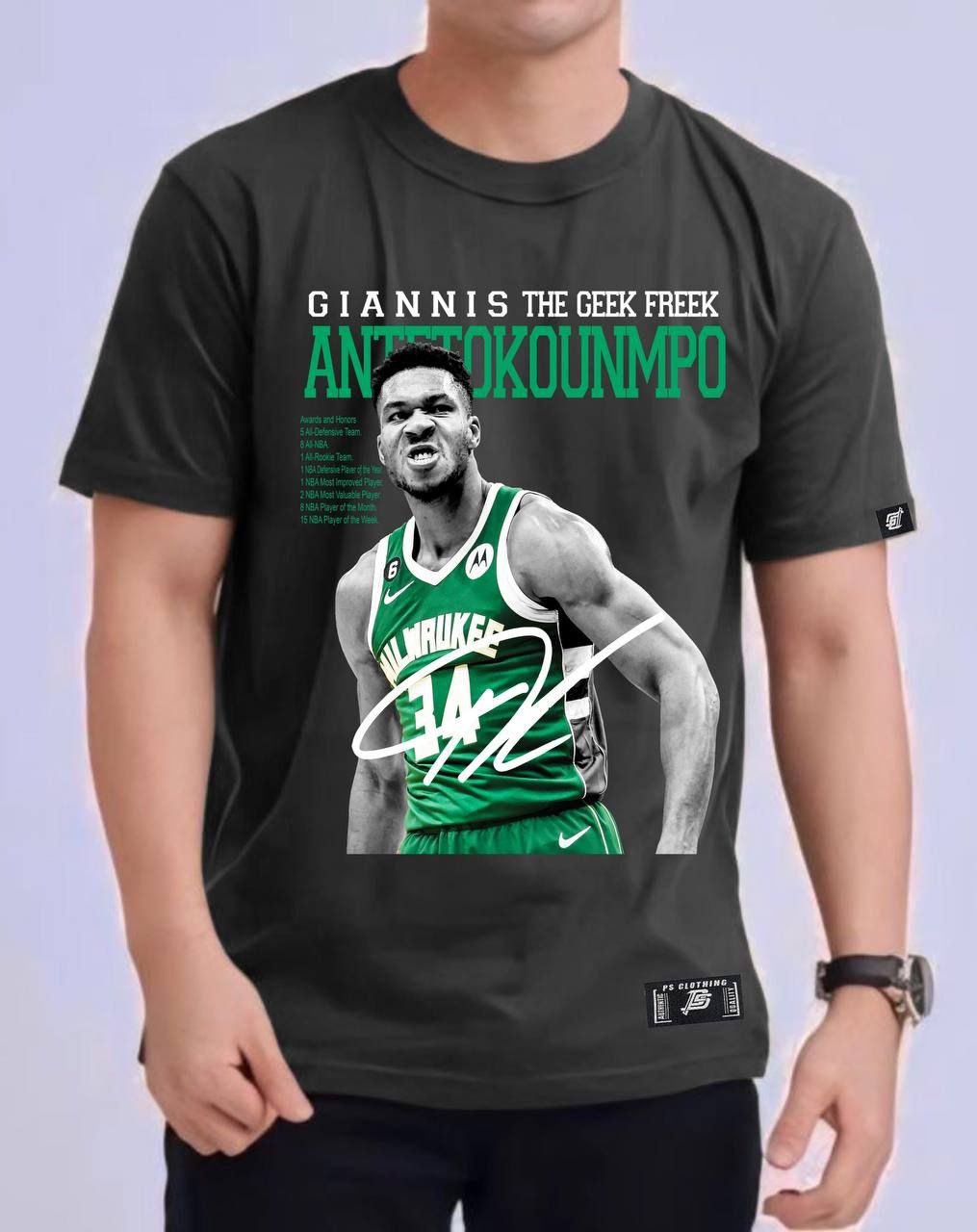 NBA GIANNIS ANTETOKOUNMPO ROUND NECK REGULAR FIT PREMIUM DESIGN