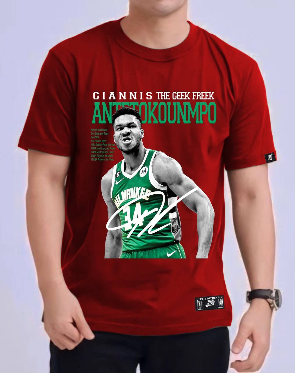 NBA GIANNIS ANTETOKOUNMPO ROUND NECK REGULAR FIT PREMIUM DESIGN