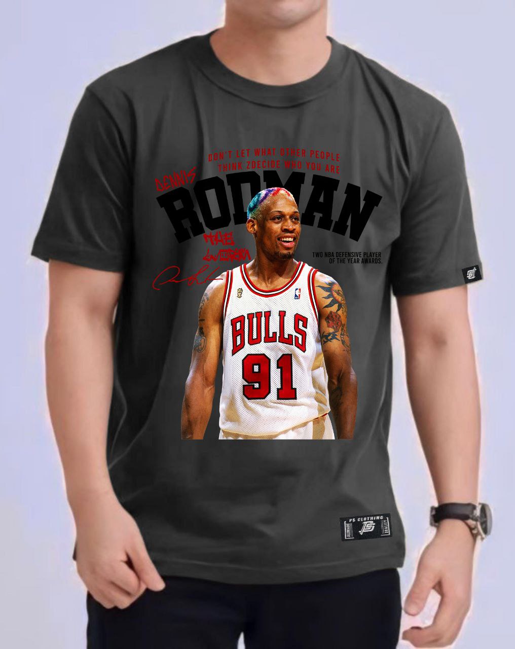 NBA DENNIS RODMAN ROUND NECK REGULAR FIT PREMIUM DESIGN