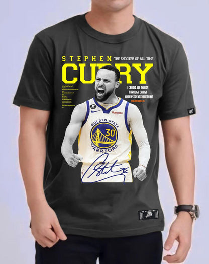 NBA STEPHEN CURRY "SHOUT" ROUND NECK REGULAR FIT PREMIUM DESIGN