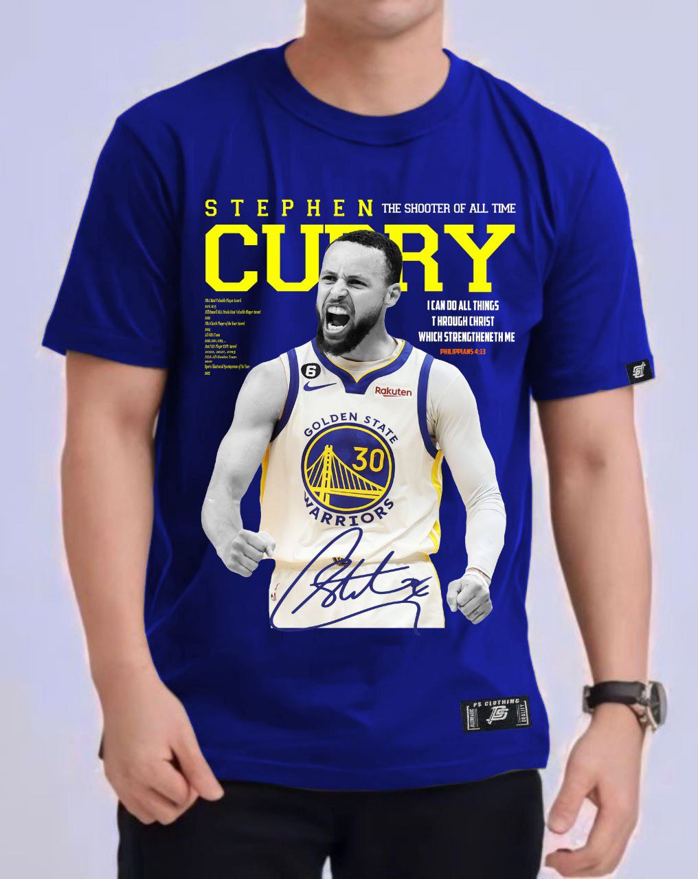 NBA STEPHEN CURRY "SHOUT" ROUND NECK REGULAR FIT PREMIUM DESIGN