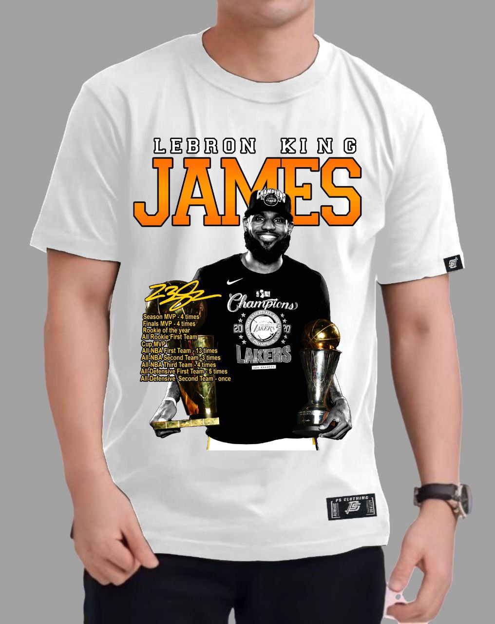 NBA LEBORN JAMES VERSION 2 "KING JAMES" ROUND NECK REGULAR FIT PREMIUM NECK