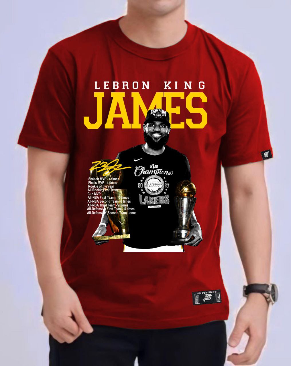 NBA LEBORN JAMES VERSION 2 "KING JAMES" ROUND NECK REGULAR FIT PREMIUM NECK